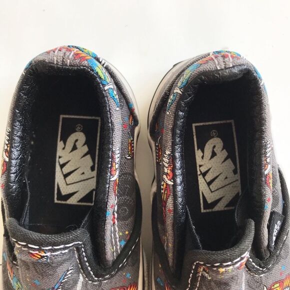 Vans monster truck print slip on shoes GUC - visible wear  size 4-5 toddler - Picture 3 of 10
